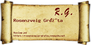 Rosenzveig Gréta névjegykártya